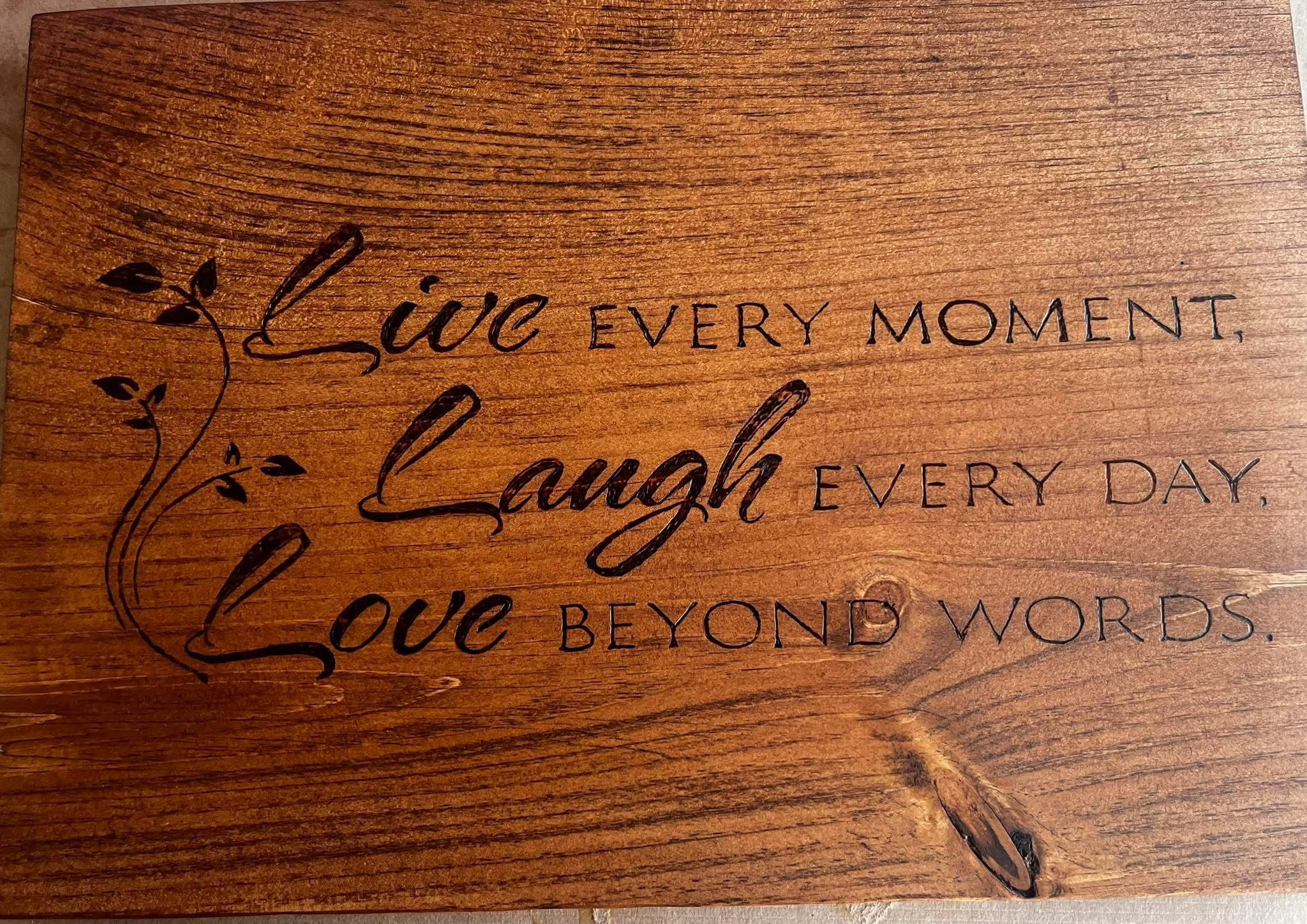 "Live. Laugh. Love" Decorative Sign